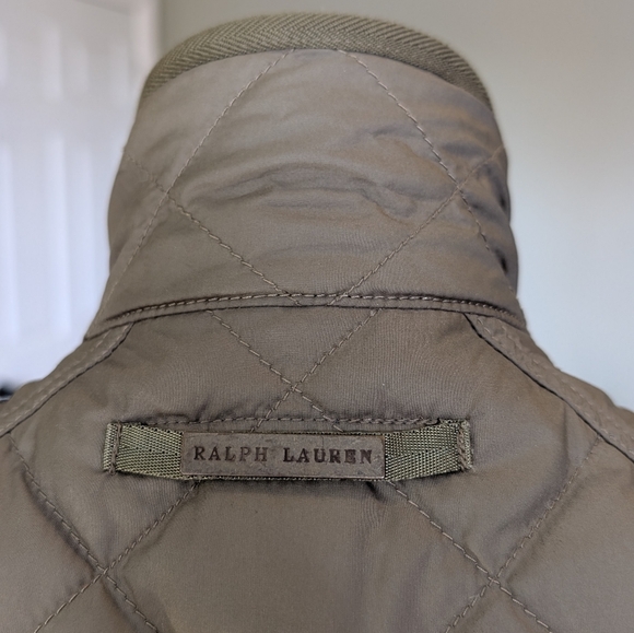 Vintage Ralph Lauren Sport Women’s Quilted Down Vest Olive Green Utility Size S - Picture 5 of 16